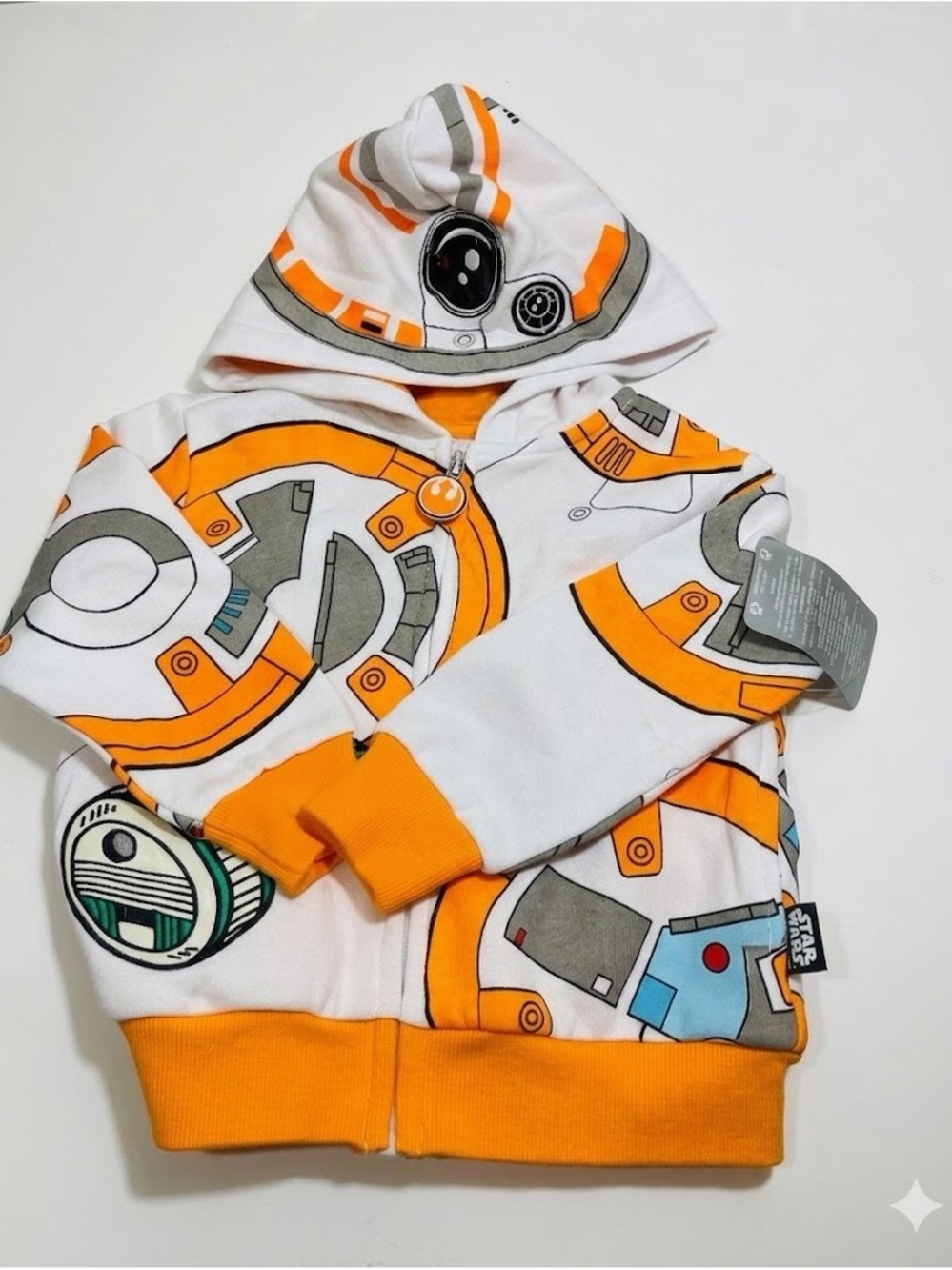 Disney Store Star Wars BB-8 D-O Droid Kids Sweatshirt Children Hoodie Zip Up NEW